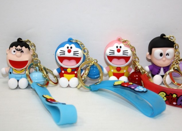 Llavero Goma Doraemon y Amigos x 12