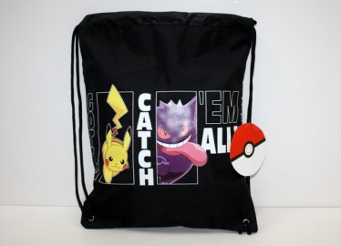 Pokemon Pikachu Saco Cuerdas 45cm fluorescente