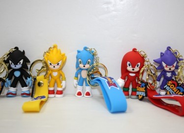 Llavero Goma Sonic y Amigos x 12