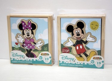 Madera Puzzle Caja Mickey/Minnie X 2