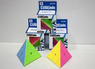Cubo Rubick Pirámide Colores liso 3x3x3