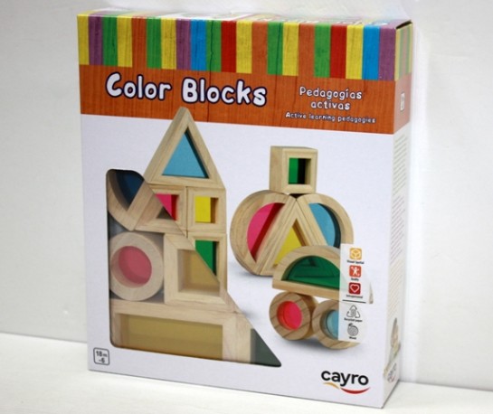 Cayro Piezas Colores Blocks Madera