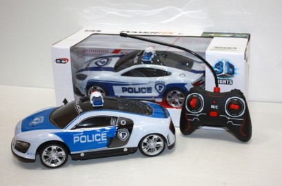 Coche Radio Control Policia 3D 25cm x 2