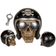 Hucha Calavera Vasco Moto Negro 18cm