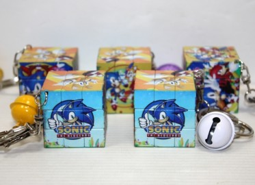 Cubo Tipo Rubick Llavero Sonic x 12