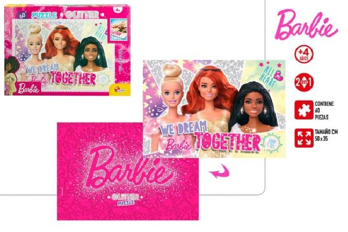 Barbie Puzzle Glitter 60 Piezas
