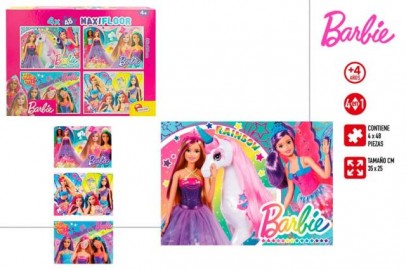 Barbie Puzzle Set de 4 de 48 Piezas