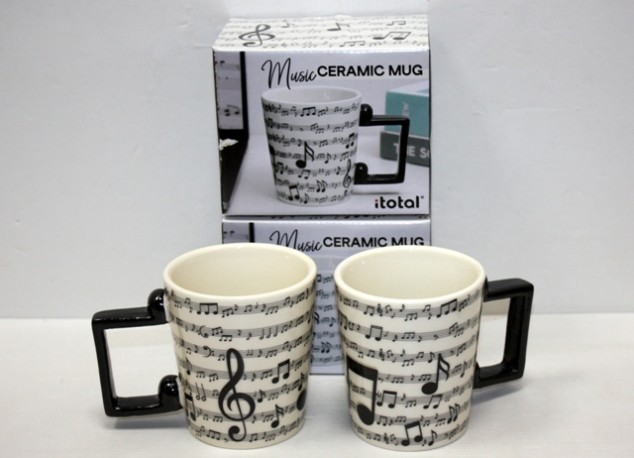 Taza Cerámica Notas Musicales