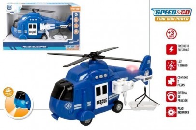 Helicóptero Luz y Sonido Policia 30cm