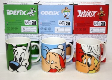 Taza Asterix/Obelix/Idefix x 3