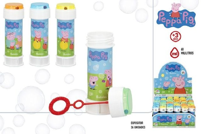 Peppa Pig Pompas de Jabón 60Ml x 36