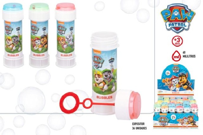 Paw Patrol Pompas de Jabón 60Ml x 36