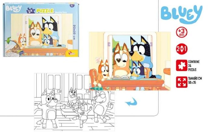 Puzzle Bluey Doble Cara    Piezas