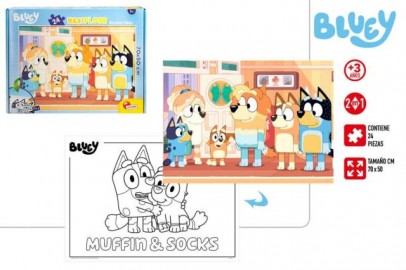 Puzzle Bluey Doble Cara 2 EN 1 24 pzas 50x70 Cms