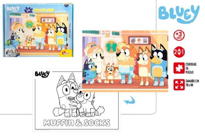 Puzzle Bluey Doble Cara     Piezas