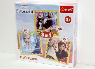 Trelf Puzzle 3 en 1 Frozen Ana y Elsa