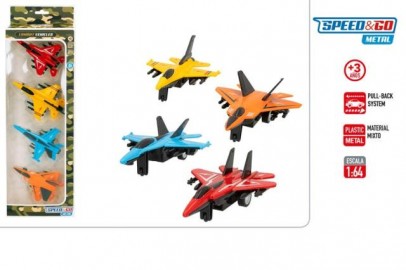 Set 4 Aviones Metal