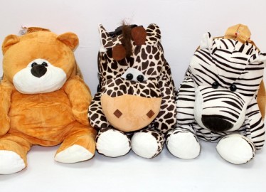 Mochila Peluche Animales x 3