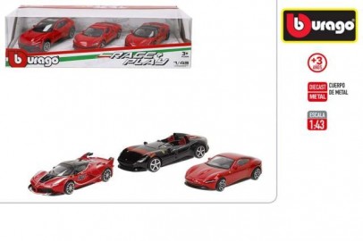 Set 3 Coches Burago Ferrari 1/43