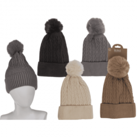 Gorro Borla Mujer x 4