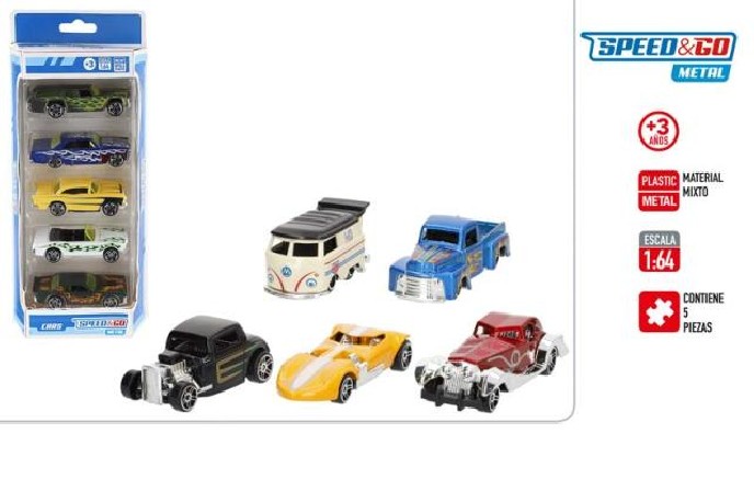 Set 5 Coches Metal Tunning