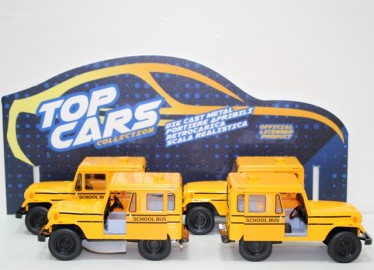 Coche Metal Knismart Jeep 1971 Schooll x 4