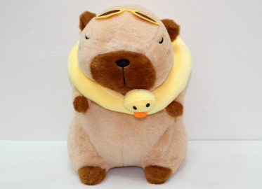 Capibara Peluche con Flotador y Gafas 35cm